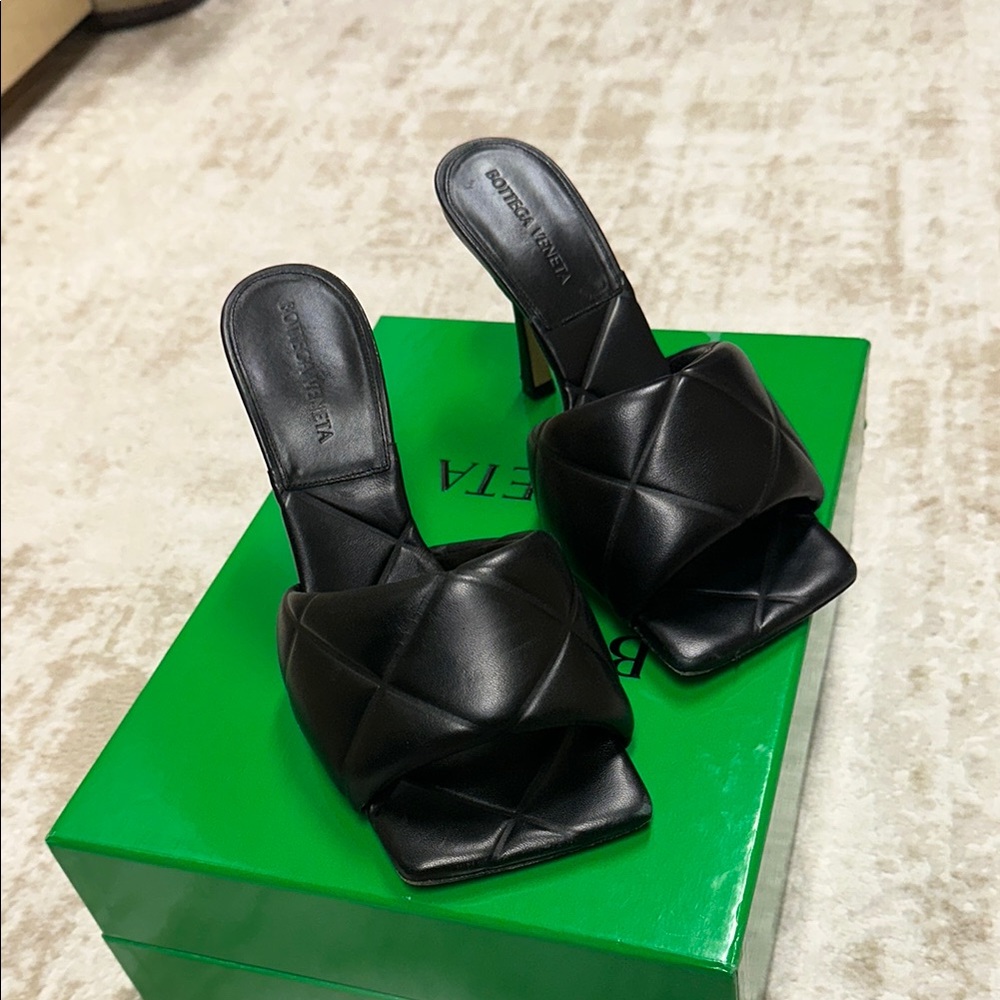 Bottega Veneta Black Quilted Women's Heels